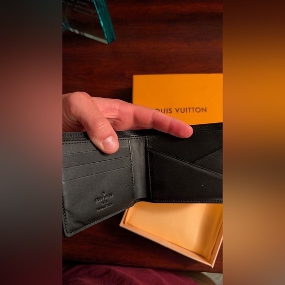 Louis Vuitton Black Leather Card Holder